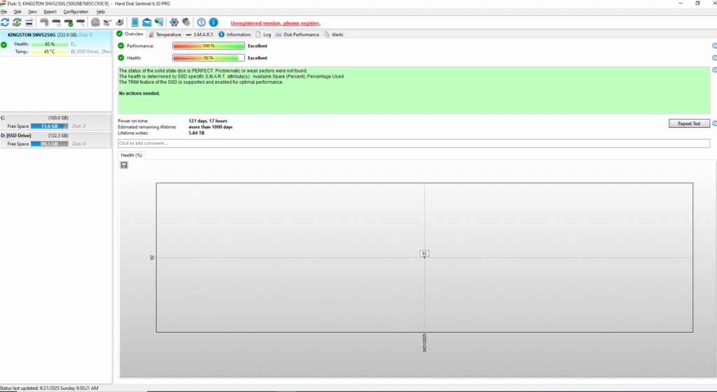 Hard Disk Sentinel software How to check health of SSD Windows 11